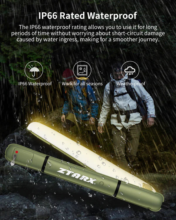 PuffyGlo Inflatable LED Tube Camping Light: Illuminate Your Adventures