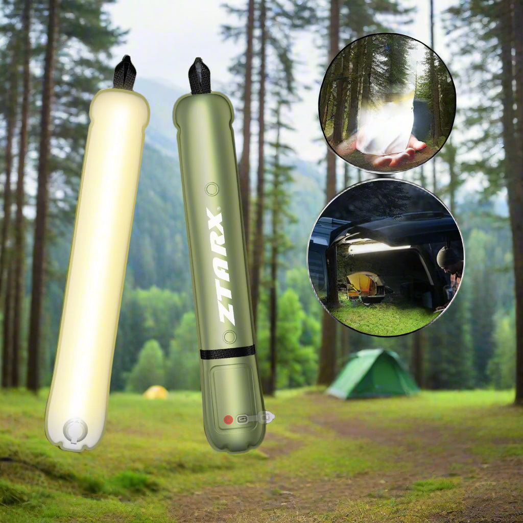 PuffyGlo Beam shown at a campsite